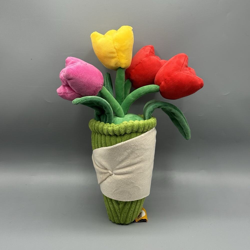 Gigglescape Tulip Bouquet Plush 13" Stuffed Toy - Picture 2 of 5